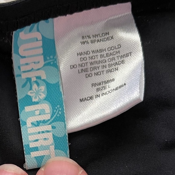 Black Bikini Bottom with Multicolor Ties - Picture 3 of 5